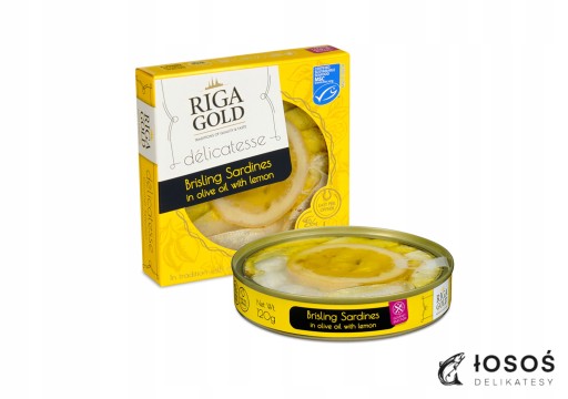 BRIZINGOVÉ SARDINKY V CITRÓNOVEJ OLIVE - RIGA ZLATÉ 120g