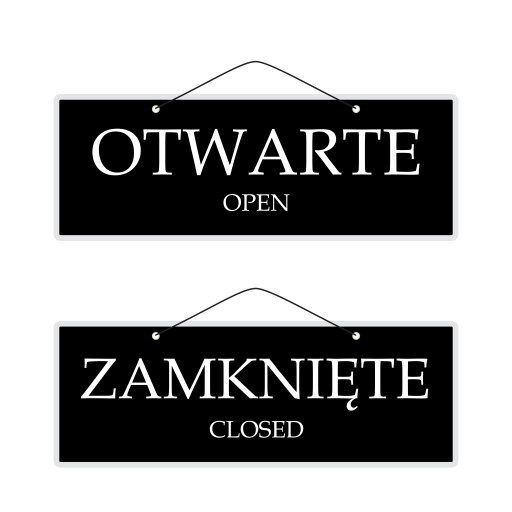 Laminovaný nápis OTVORENÉ ZATVORENÉ-OTVORENÉ/ZATVORENÉ