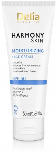 DELIA Hydratačný krém na tvár s filtrom 50SPF HARMONY SKIN 50 ml NOVINKA!
