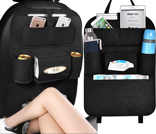 ORGANIZÉR PLSTENÝ CHRÁNIČ NA CHRBTU AUTOSEDAČKY, VRCHNÁ NA VELCRO