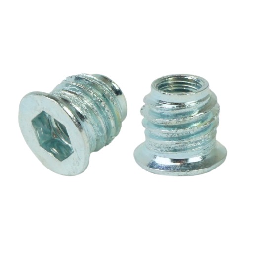 10x zásuvka M6 x 10 mm, skrutkovaná do tvrdého materiálu alebo dreva pomocou imbusového kľúča 6