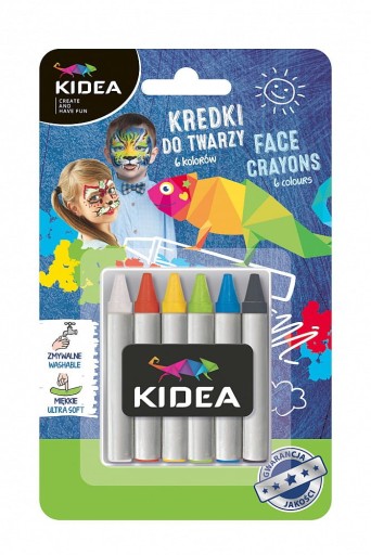 MAĽOVANIE NA TVÁR 6 FARIEB KIDEA