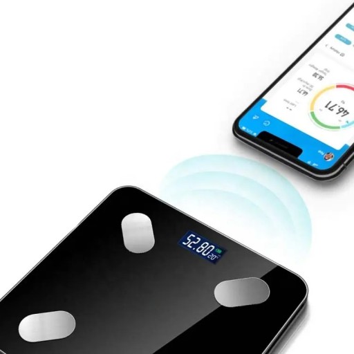 INTELIGENTNÁ CHYTRÁ KÚPEĽŇOVÁ VÁHA S ANALYTICKÝM BLUETOOTH + BATÉRIE