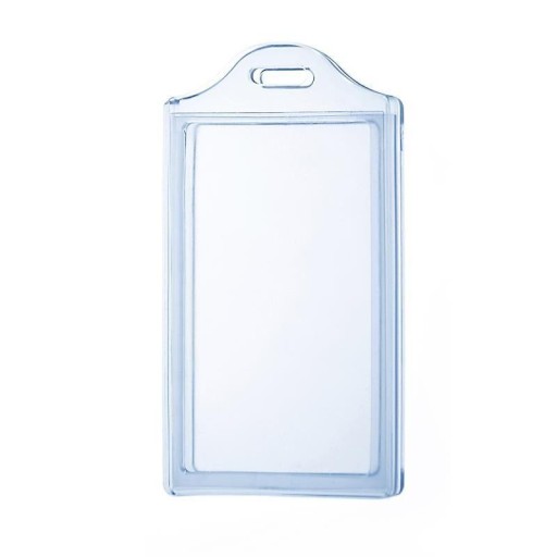 Púzdro na dve karty PVC VERTIKÁLNE MODRÁ. TRANSPARENTNÁ Typ 2K-V