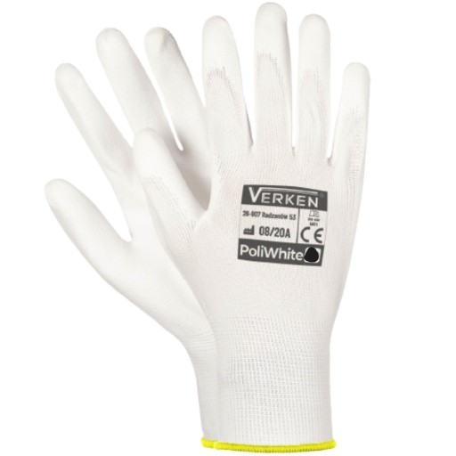 10x rukavice Strong PoliWhite pracovné rukavice 9