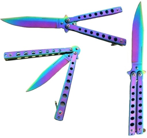 NÔŽ BUTERFLY DÚHOVÝ NÔŽ FADE 22,5CM