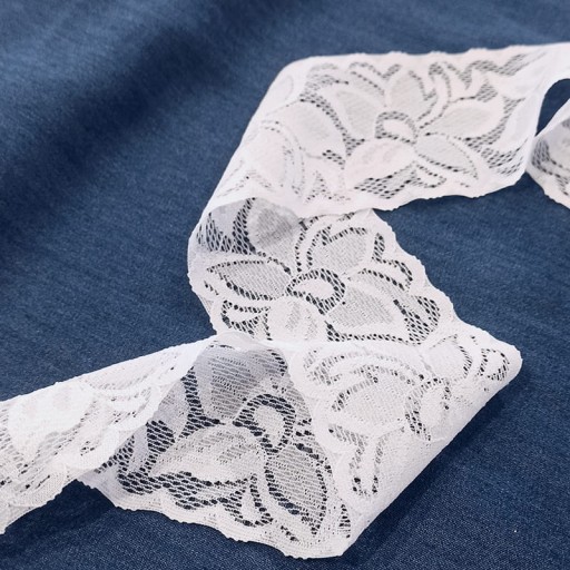 ČIPKA ELASTICKÁ 6 CM - BIELA