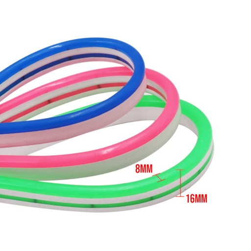 Neon FLEX LED 8x16mm 12V TEPLÁ BIELA 1m