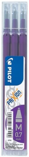 PILOT FRIXION Vymazateľná vložka 0,7 mm 3 kusy FIALOVÁ