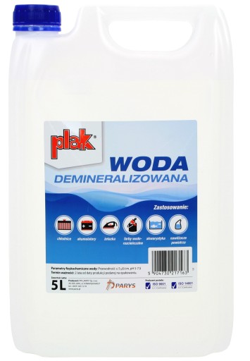 DEMINERALIZOVANÁ VODA PLAK 5L