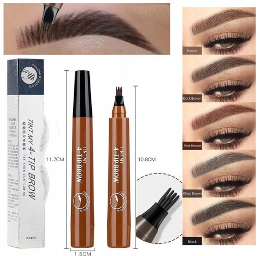 OZNAČOVACIE PERO NA OBOČIE MICROBLADING 4v1 HENNA Č.1