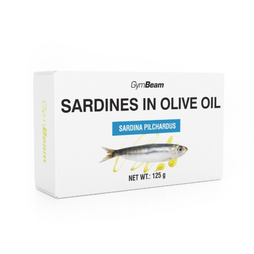 SARDINKY V OLIVOM OLEJU VYSOKÝ PROTEIN RYBIE PROTEIN - GymBeam 125 g