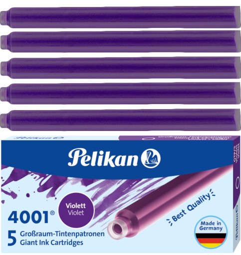 PELIKAN NÁPLŇKY PER DLHÉ 5 ks GTP/5 FIALOVÁ
