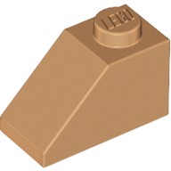 LEGO 3040 DRÁŽKOVANÁ KROVINKA 2x1 stredne nugátová NOVINKA (1g)
