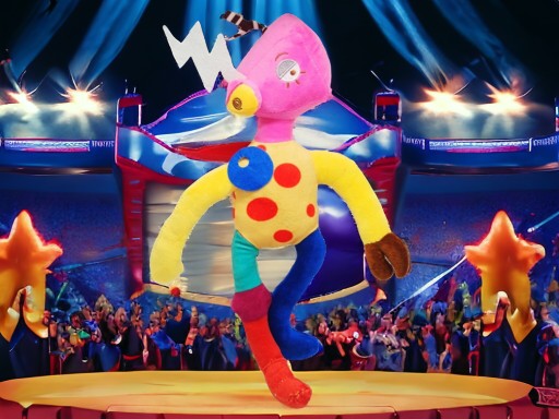 Zooble Bábkový digitálny cirkus Úžasný digitálny cirkus ZUBL MASKOT MEDVEĎ