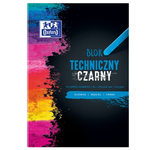 TECHNICKÝ BLOK A3 10 LIST 225g ČIERNY OXFORD