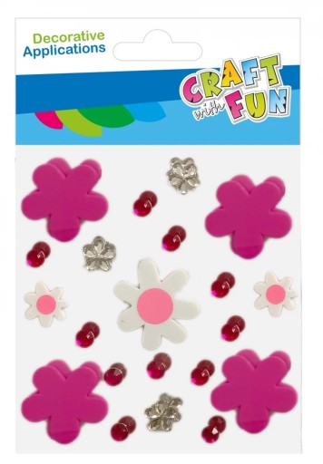 Dekoratívna ozdoba EVA Flowers samolepiace kryštály CRAFT WITH FUN
