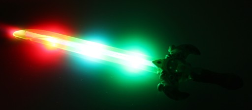 Farebný LED svetelný meč obušok 42 cm