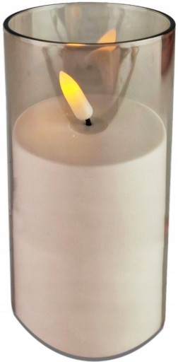 Dekoratívna LED sviečka s batériami (15 cm) Teplá biela Cortina 1 ks