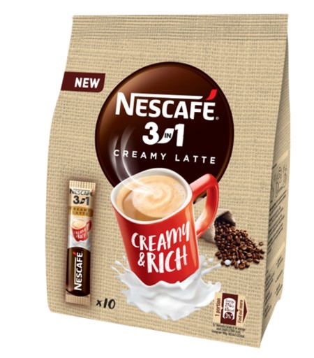 Nescafe 3v1 krémové latte 10 x 15 g