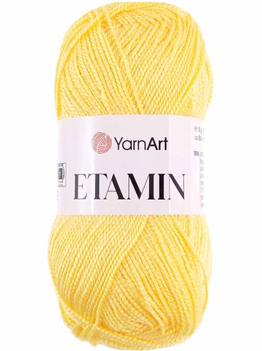 YarnArt Etaminová priadza 30 g 180 m farba 461 svetlo žltá