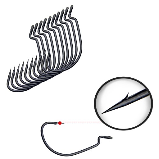 Háčik Offset Wide GAP Háčiky č.2/0 -10ks TEFLON