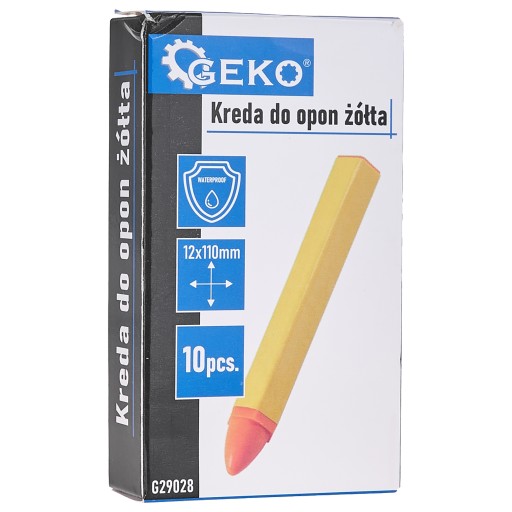 ZNAČOVACIA KRIEDA NA PNEUMATIKY, VODEODOLNÁ, NA VULKANIZÁCIU, ŽLTÁ, VULKANIZÁCIA, 10 KS