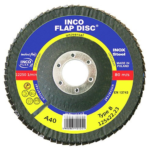 Lamelový brúsny kotúč na oceľ 125 mm P40