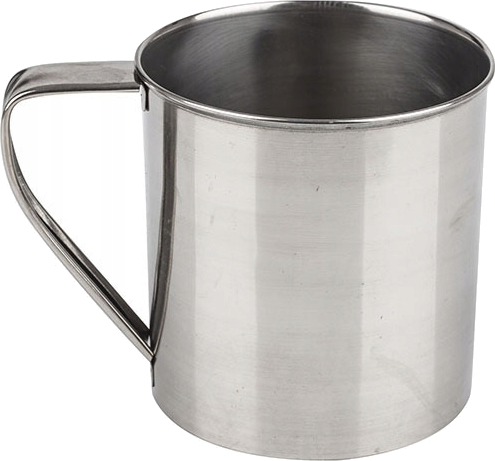 Nerezový hrnček - turistický - kempingový - Ø 10 cm - 0,625 L