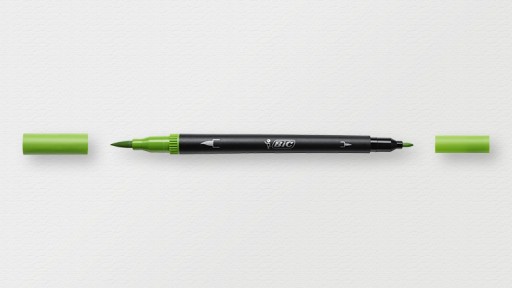 BIC Dual Tip obojstranný popisovač - GREEN PASTEL