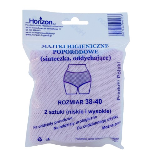 HORIZONT OPÄTOVNE POUŽITEĽNÉ POZRODNÉ NOHAVIČKY 38-40 2 ks