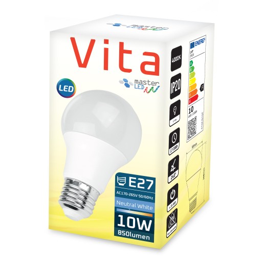 E27 LED žiarovka 2835 SMD 1000lm 10W guľa A60 230V