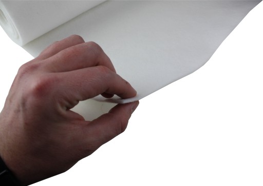 BIELA PLsť 400g/m2 - 3mm - mäkká 150x50cm