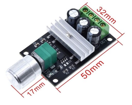 Regulátor otáčok motora 312 PWM DC 6-28V 3A 12V