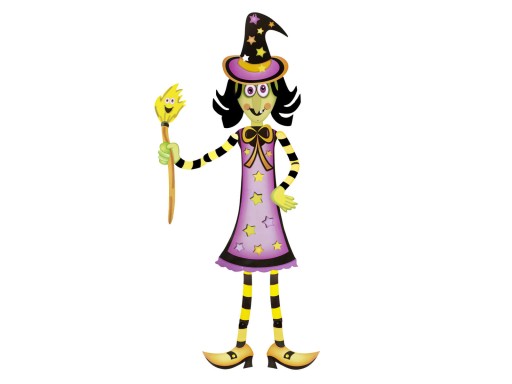 Nástenná dekorácia Čarodejnica 95 cm Halloween