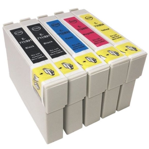 5x ATRAMENTY pre tlačiareň EPSON T0711 SX100 SX105 SX110