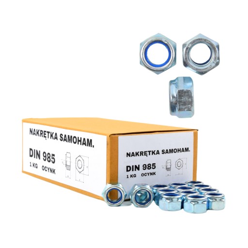 MATICA SAMOTOVACÍ M8 DIN 985 1Kg. Pozinkované 210 ks.