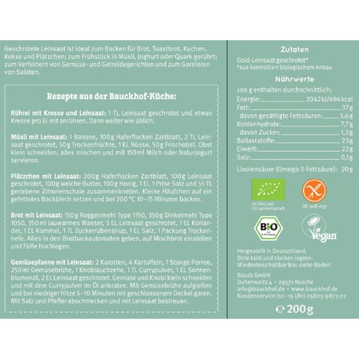 Golden Ground Bezlepkový BIO Ľan 200g