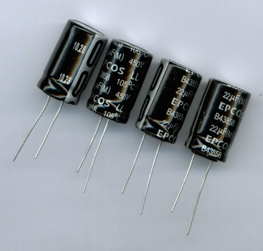 22uF 450V 22 µF 450V EPCOS LL B43858 (4 KS) ELEKTROLYTICKÝ KONDENZÁTOR