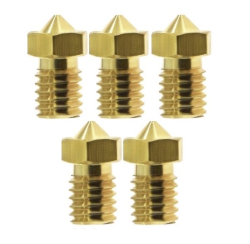 SET 5 x tryska V6 1 mm mosadz - 3D PRUSA 1,75 mm