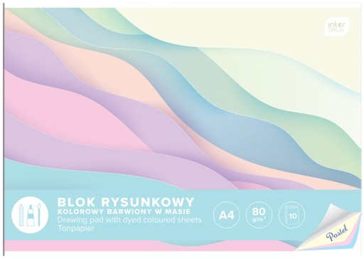 FAREBNÝ PASTELOVÝ BLOK 10 LIST A4 80g