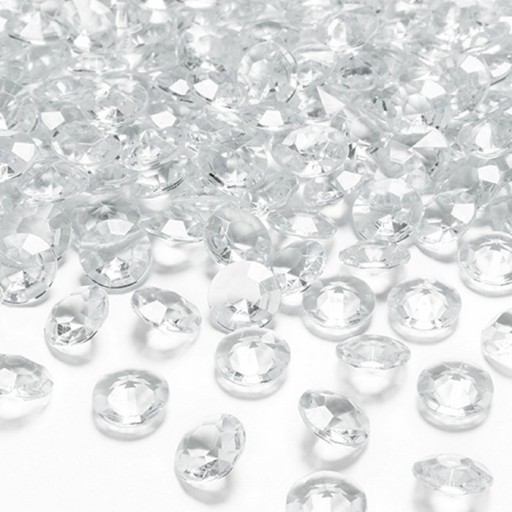BEZFAREBNÉ dekoratívne DIAMANTY 100 ks