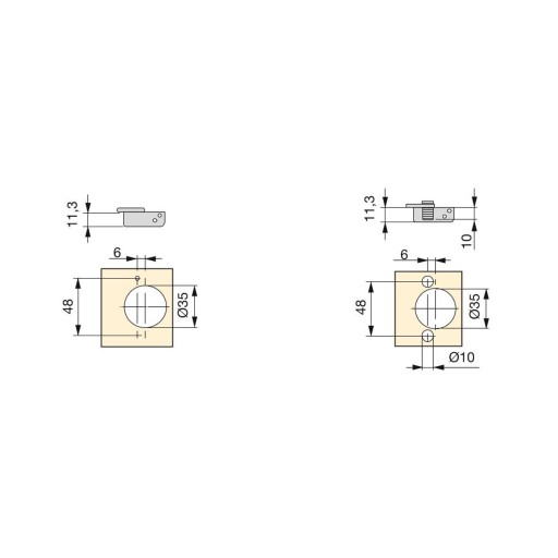 Nábytkový pánt EMUCA X91 3D twin, tiché zatváranie