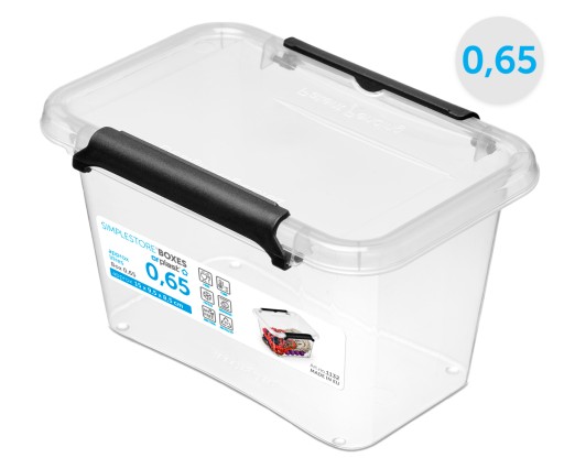Priehľadná plastová nádoba s vekom 0,65L Box Organizer Box