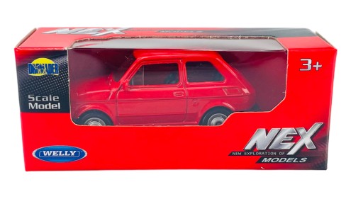 WELLY FIAT 126P RED 1:60 NOVÝ KOVOVÝ MODEL