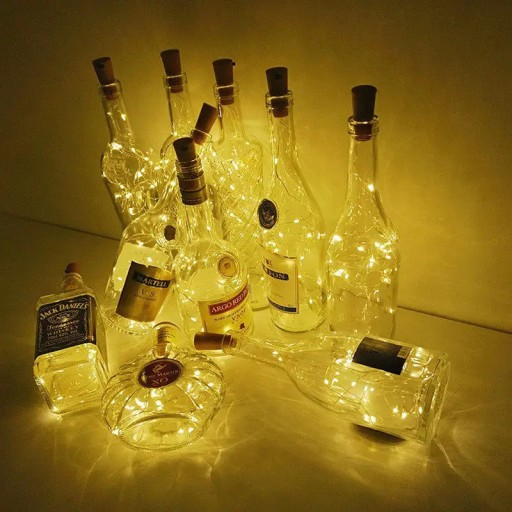 KOROK NA FĽAŠU 20 LED Drôtené Svietidlá Osvetlenie na vianočný stromček Teplá biela 124