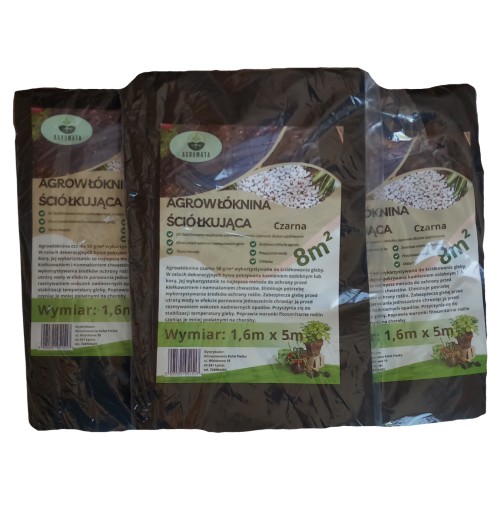 Čierna agrotextília mulčovacia proti burine 1,6m x 5m Agrotextília 8m2