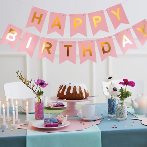 Narodeninový banner s nápisom HAPPY BIRTHDAY jeden rok starý 1-99 závesná dekorácia LONG