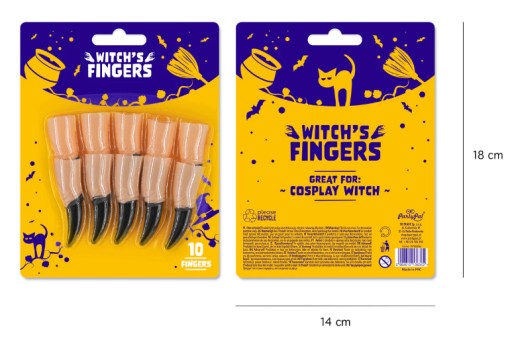 Čarodejnícke pazúry čarodejnícke prsty NAILS HALLOWEEN DECORATION P outfit