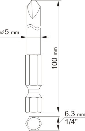 Skrutkovacie bity Yato YT-0496 100 mm 2 kusy